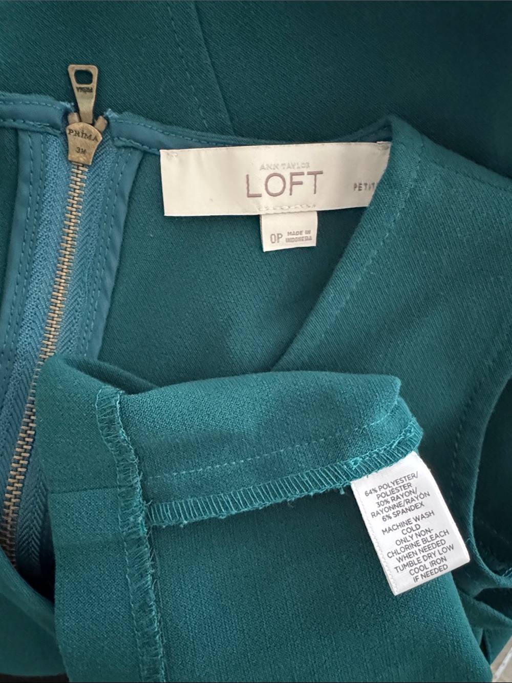 Ann Taylor Loft peplum emerald dress - Picture 3 of 3